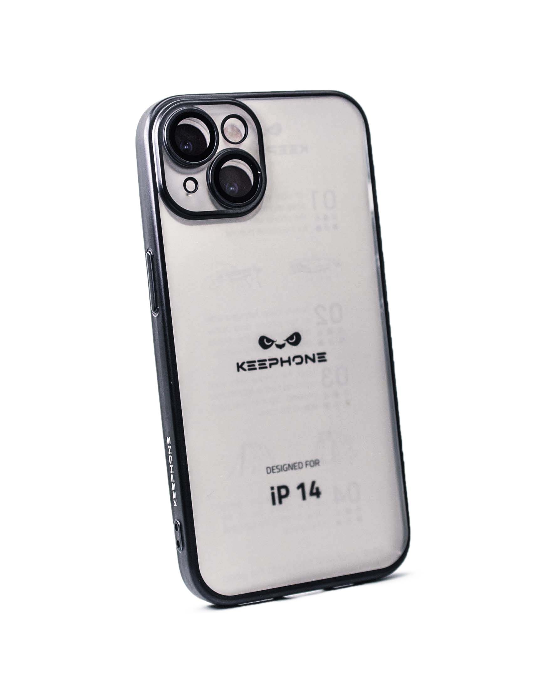 Чехол KeepHone iPhone 14 с защитной линзой, черный