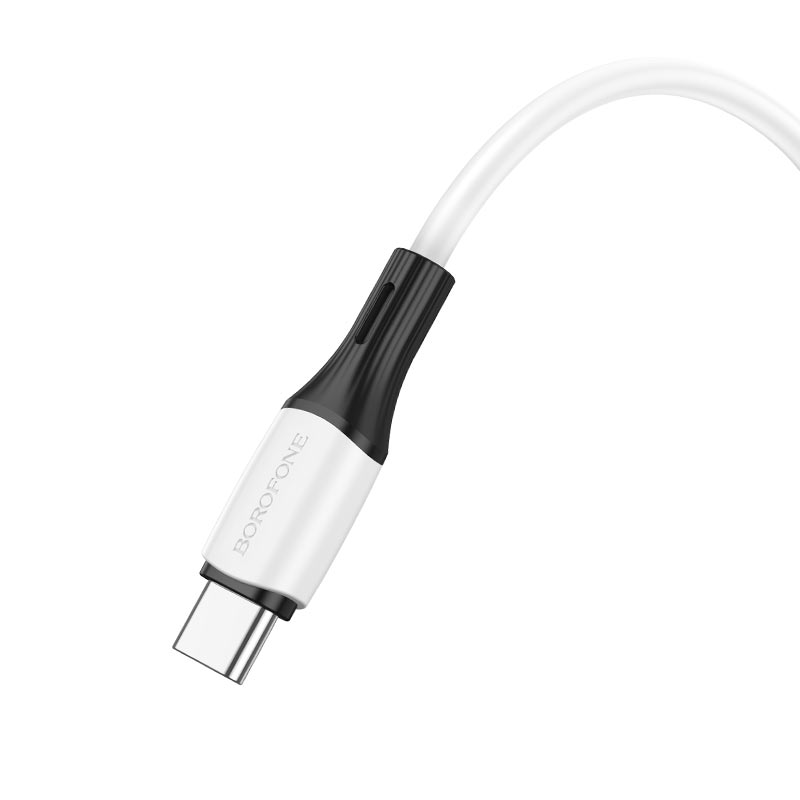 USB кабель Type-C BOROFONE BX79 Термостойкий, силикон (100см. 3A), белый