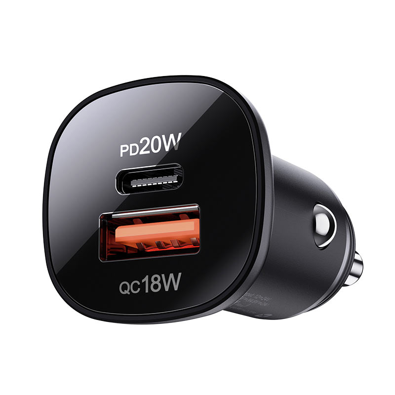 Автомобильный адаптер ACEFAST B1 mini 38W (USB-C + USB-A), черный