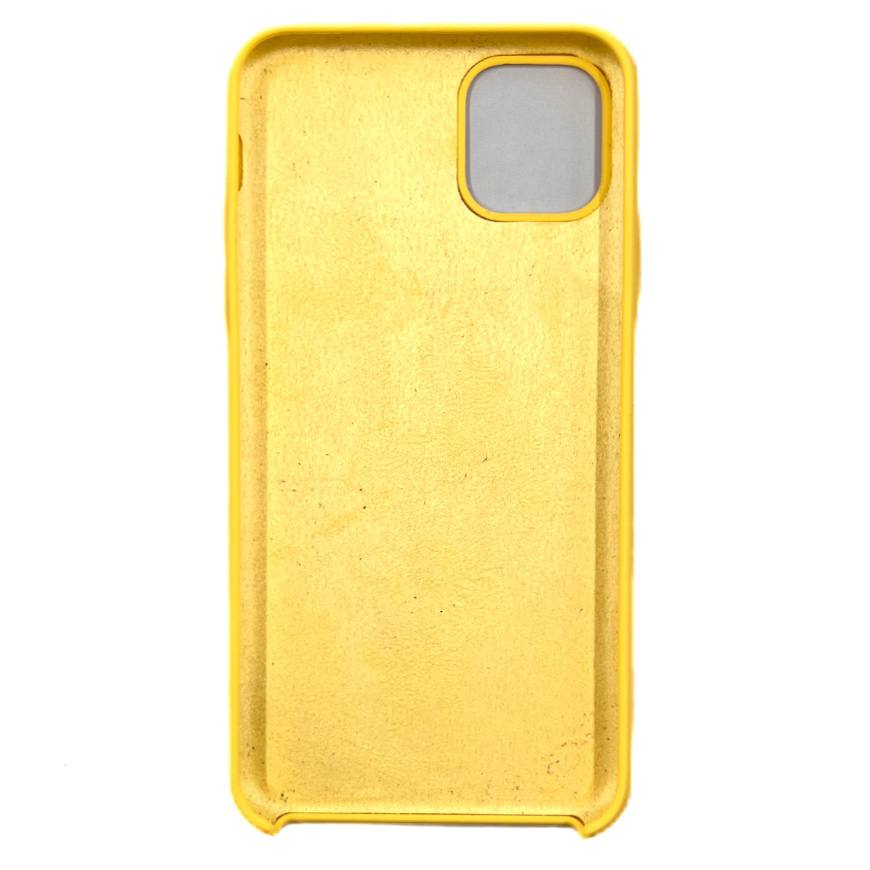 Чехол силиконовый гладкий Soft Touch iPhone 11 Pro Max, желтый (без логотипа)