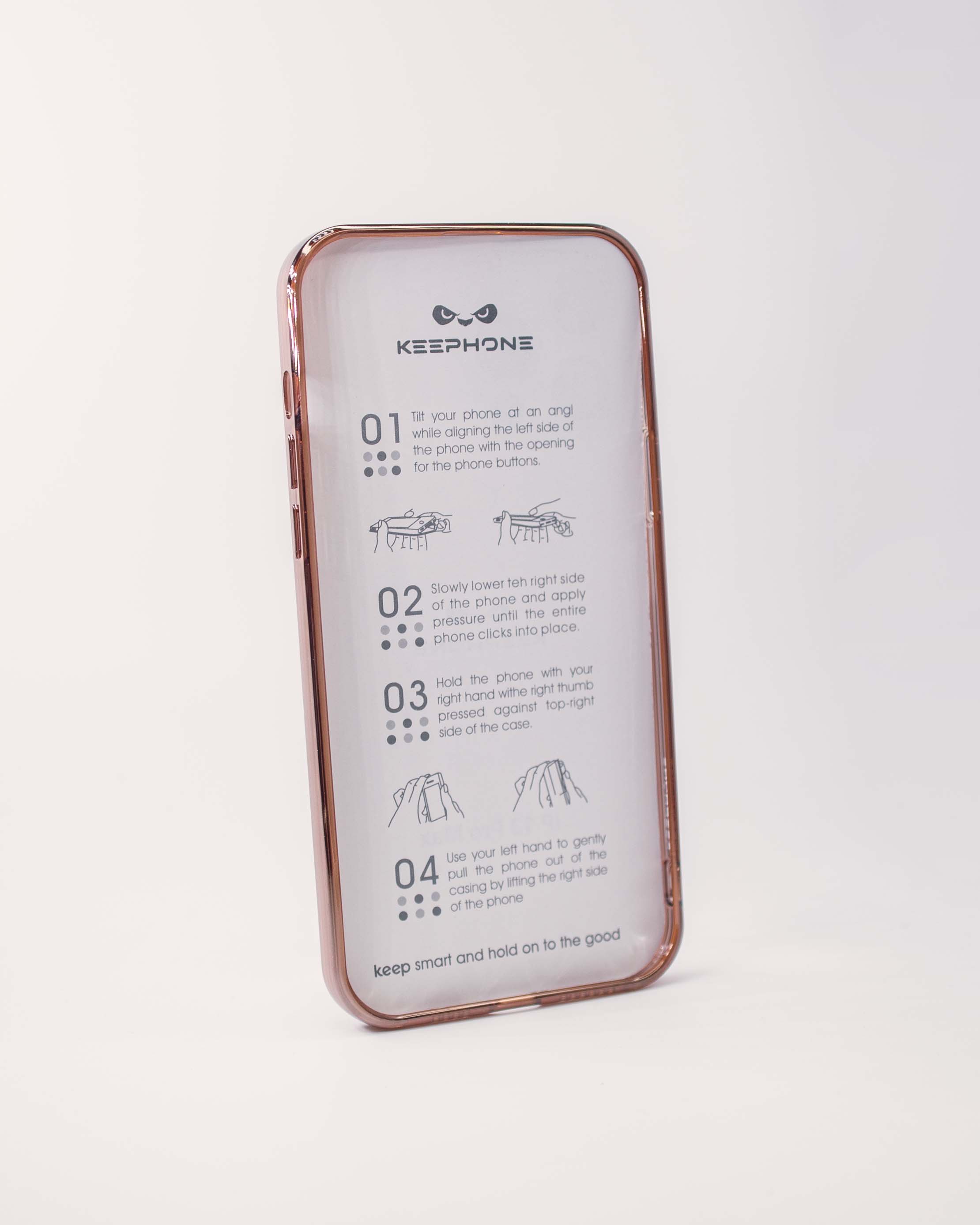 Чехол KeepHone iPhone 13 Pro Max с защитной линзой, розовое золото