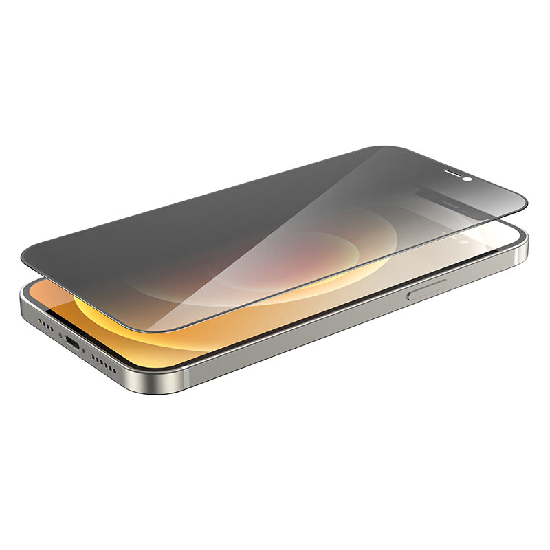 Защитное стекло iPhone 12 Pro Max HOCO A12 Pro AntiSpy, 3D, черное