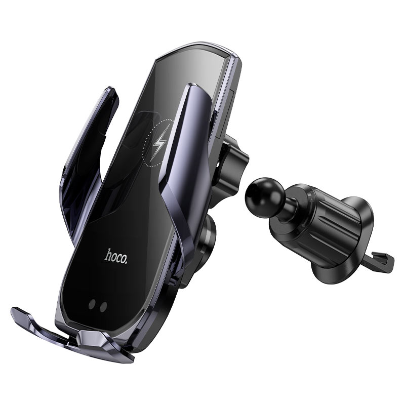 Держатель автомобильный с беспроводной зарядкой HOCO CA202 Plus 15W, черный