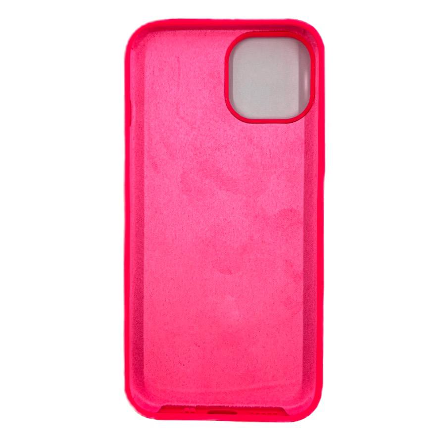 Чехол силиконовый гладкий Soft Touch iPhone 14, фуксия (пурпурный) №62 (закрытый низ)