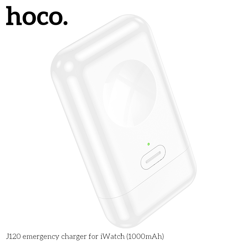 Внешний аккумулятор Power Bank 1000 mAh HOCO J120 Emergency charger for iWatch, белый