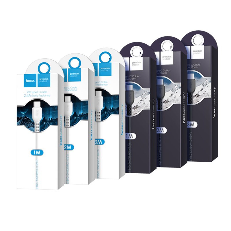 USB кабель Type-C HOCO X20 (300см. 2.0A), черный