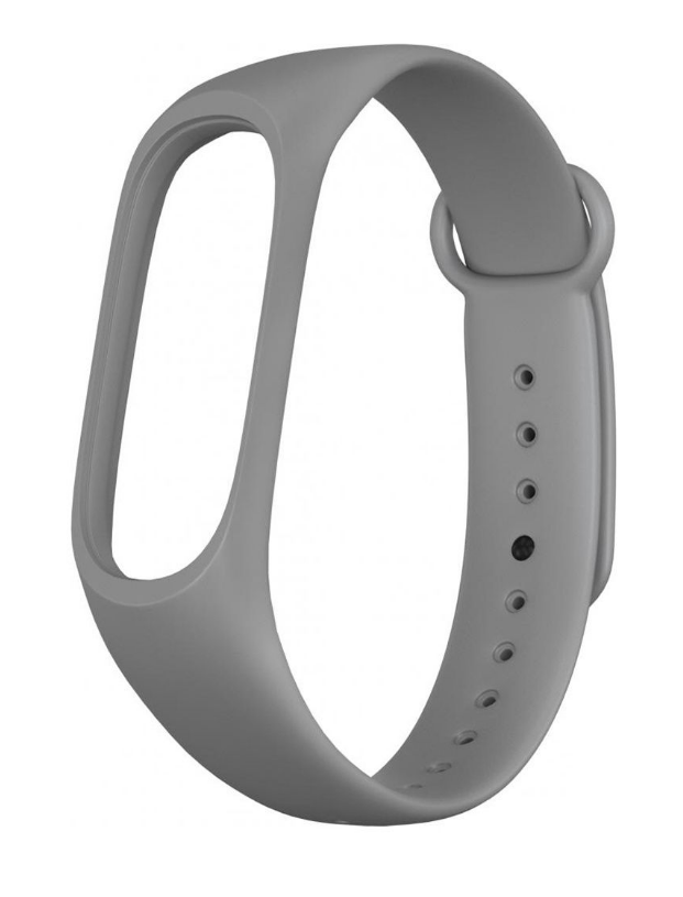 Ремешок силиконовый для Mi Band 3/ 4, темно-серый №11