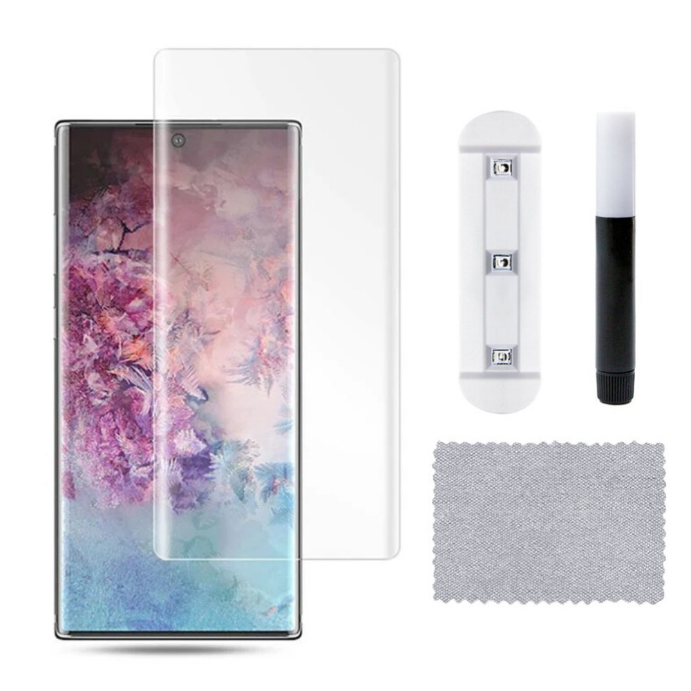 Защитное стекло Samsung S20 Plus SM-G985 UV с ультрафиолетовым отвердителем