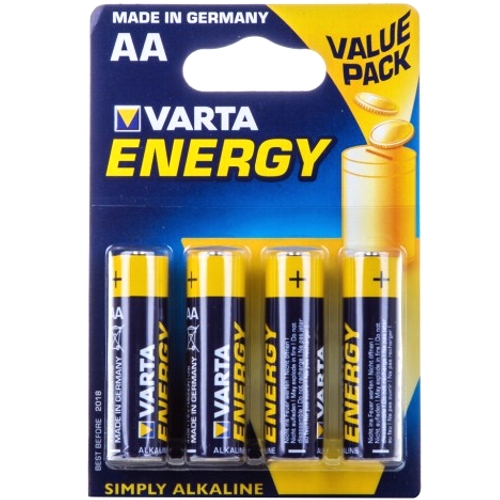 Батарейка Varta LR6/4BL ENERGY 4106 AA/пальчиковая (1.5v, алкалиновая) упаковка 4 шт