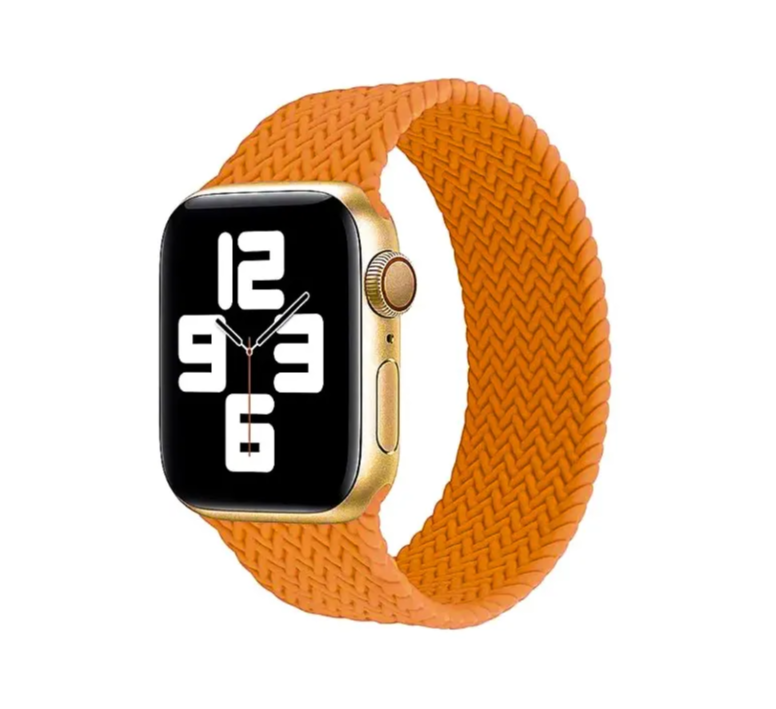 Ремешок тканевый для Apple Watch 38 мм/ 40 мм "Монобраслет" (145мм), оранжевый