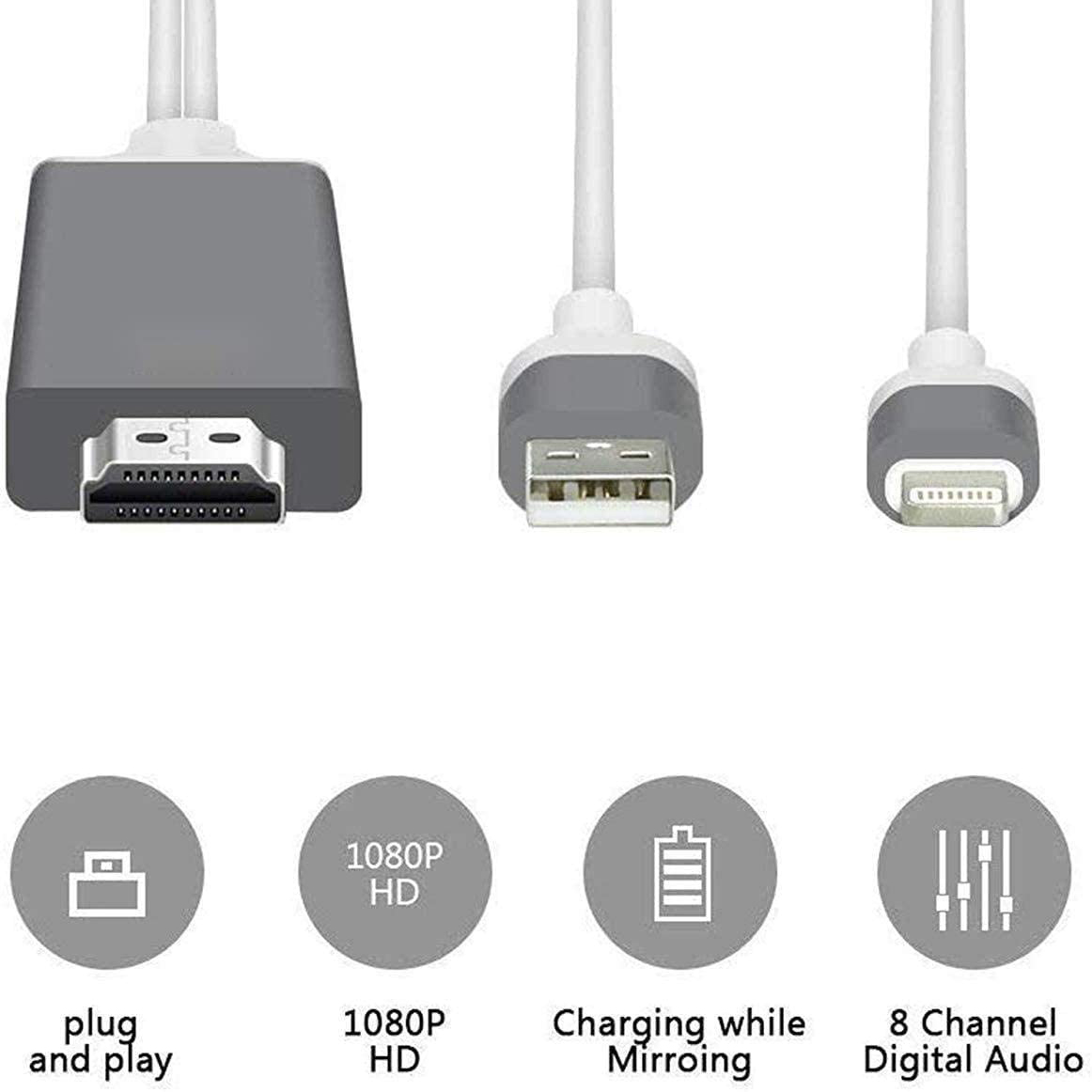 Кабель HDMI - Lightning Орбита OT-AVW49 2 м, белый