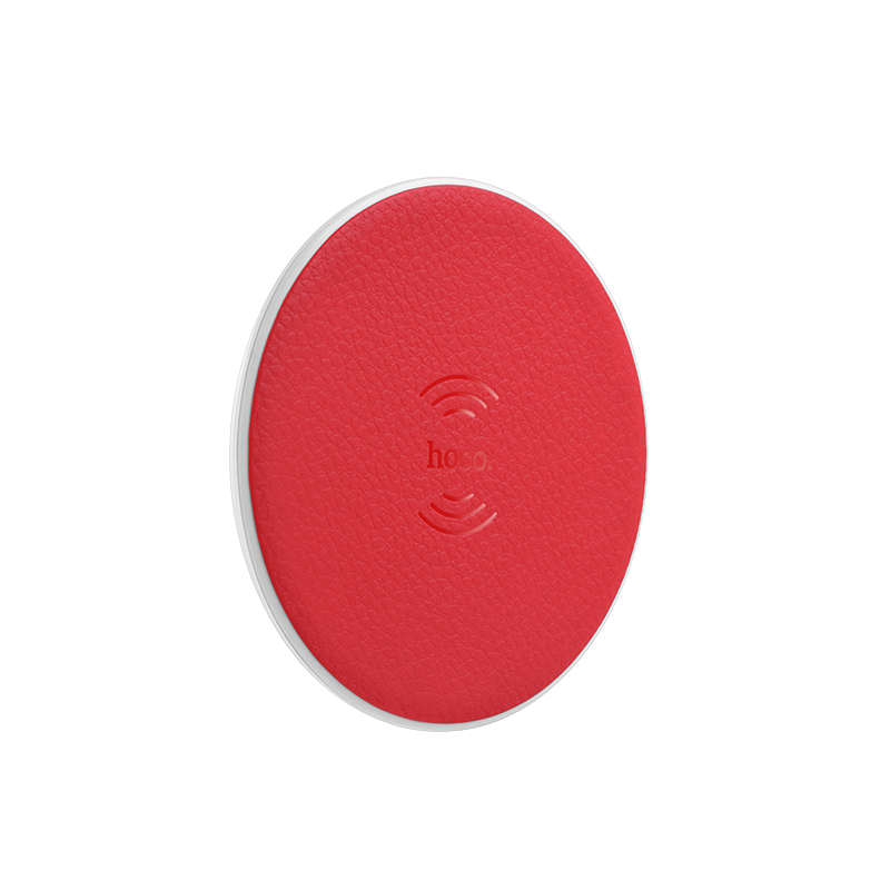 Беспроводное зарядное устройство HOCO CW14 Round Wireless Charger, красное