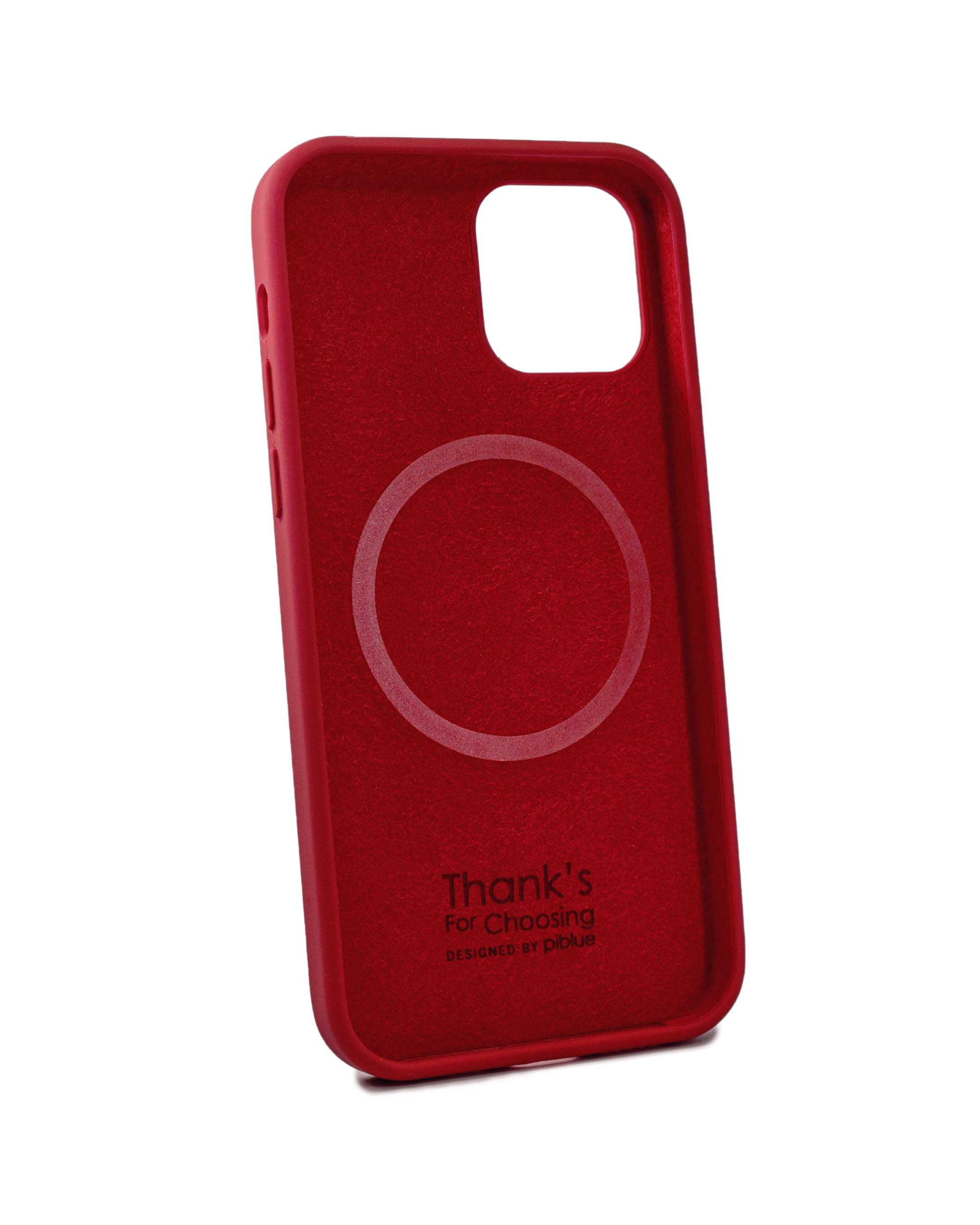 Чехол Piblue iPhone 12/ 12 Pro Silicone MagSafe, красный