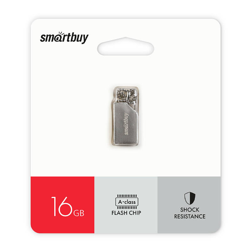 USB флеш-накопитель Smartbuy 16 GB USB 2.0 MU30 Metal, серый
