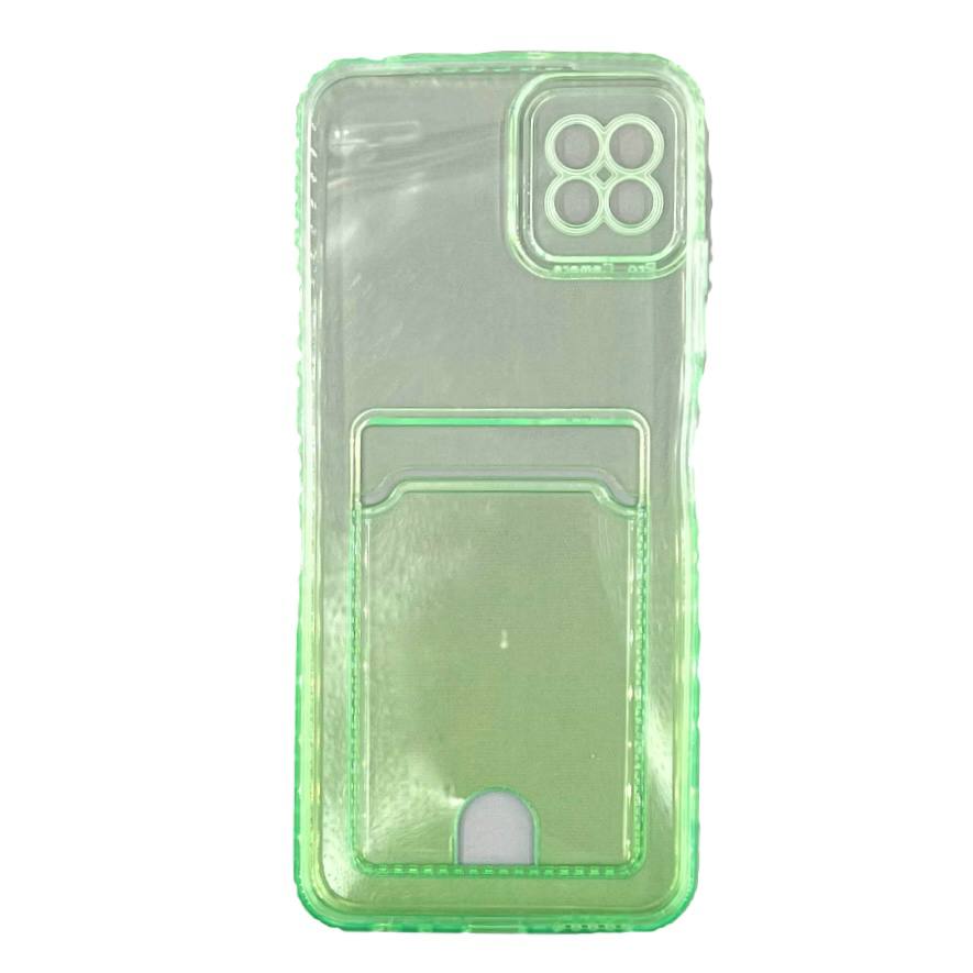 Чехол силиконовый с визитницей Samsung A22S 5G SM-A226, темно-зеленый (01)