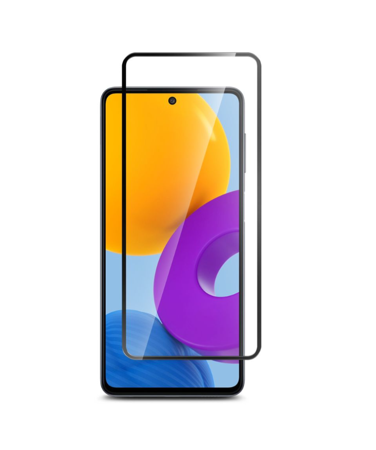 Защитное стекло Samsung M52 полное покрытие, черное