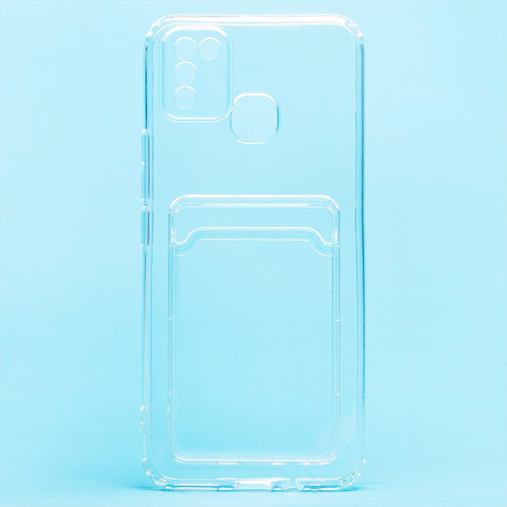 Чехол силиконовый с визитницей INFINIX HOT 10 Lite прозрачный