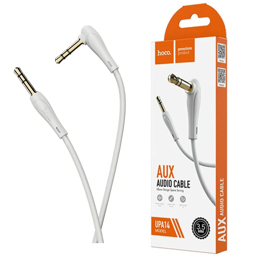 Кабель AUX джек 3,5 выход/3,5 выход HOCO UPA14 (100см), серый