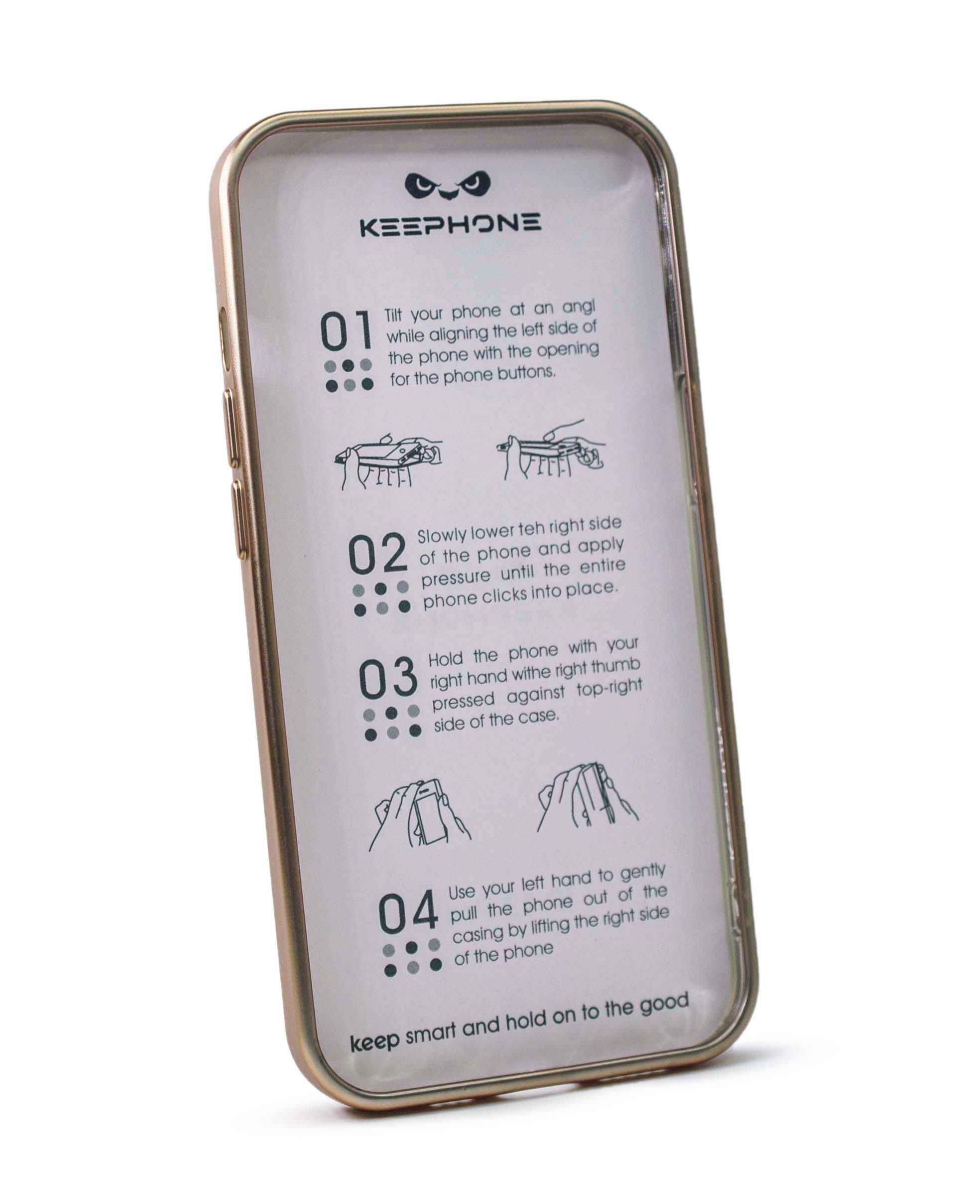 Чехол KeepHone iPhone 13 Pro с защитной линзой, золото