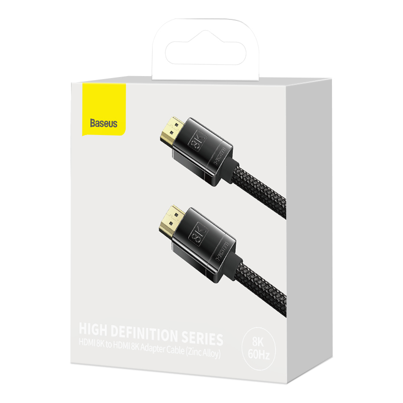 Кабель HDMI 8K High Definition BASEUS (Zinc alloy) 1 м, черный