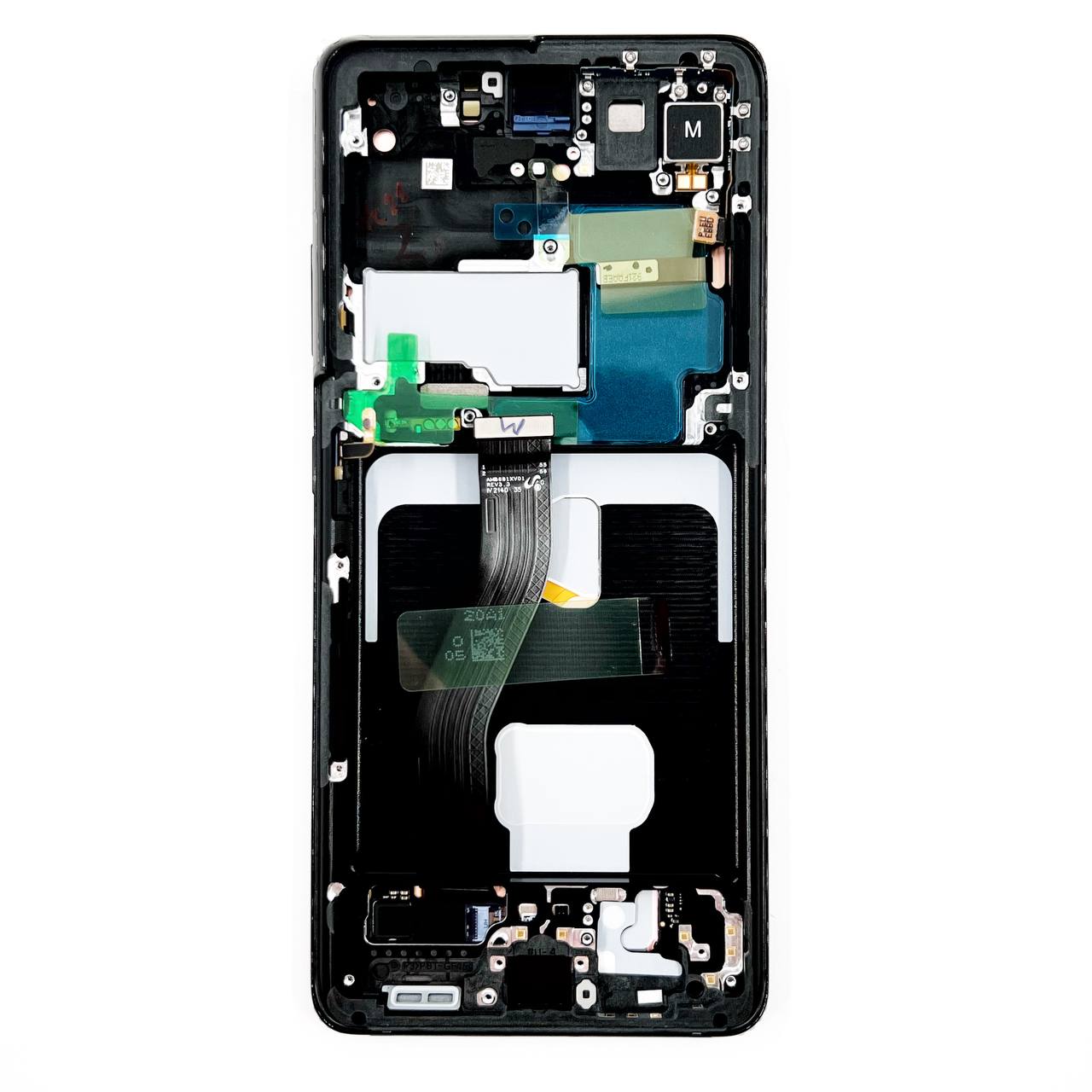 Дисплей Samsung G998 Galaxy S21 Ultra в сборе с тачскрином и рамкой, Черный (OR100%)