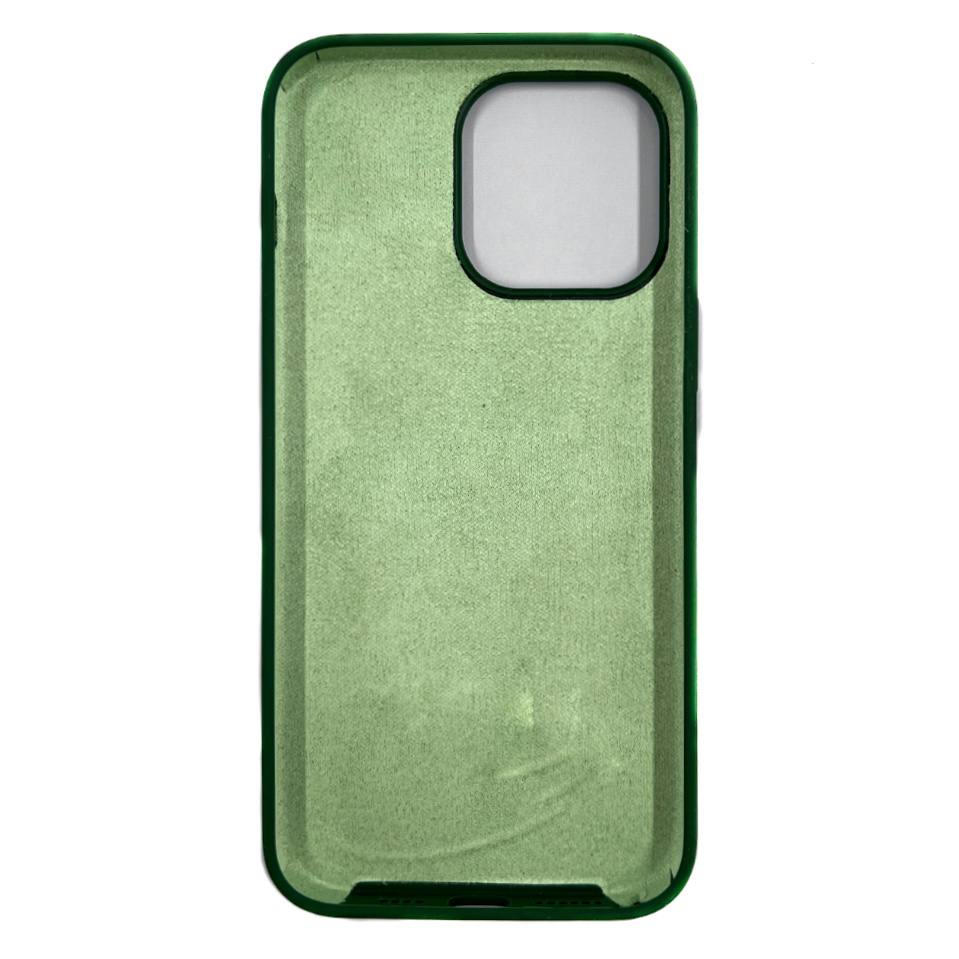 Чехол силиконовый гладкий Soft Touch iPhone 14 Pro Max, зеленый лес №54 (закрытый низ)