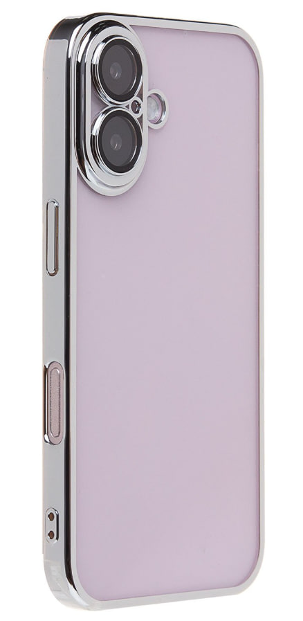 Чехол iPhone 16 с защитной линзой, серебристый