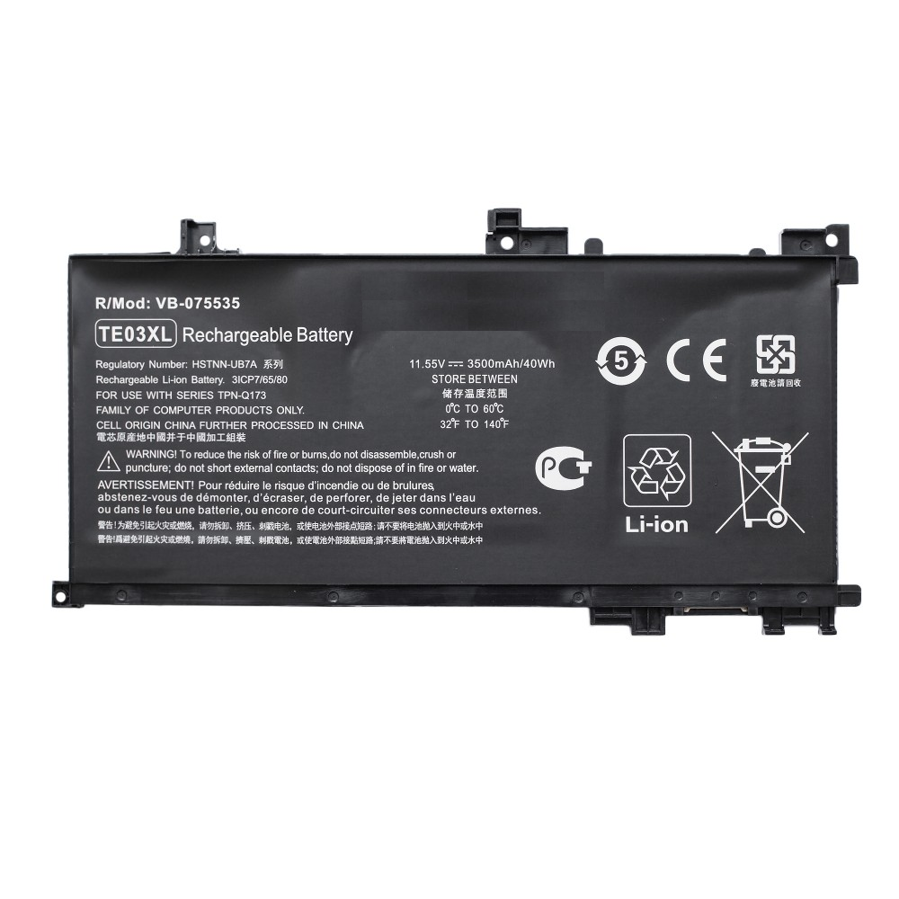 АКБ для ноутбука HP TPN-Q173 (TE03-3S1P) 11,55V 3500mAh (OEM) черная