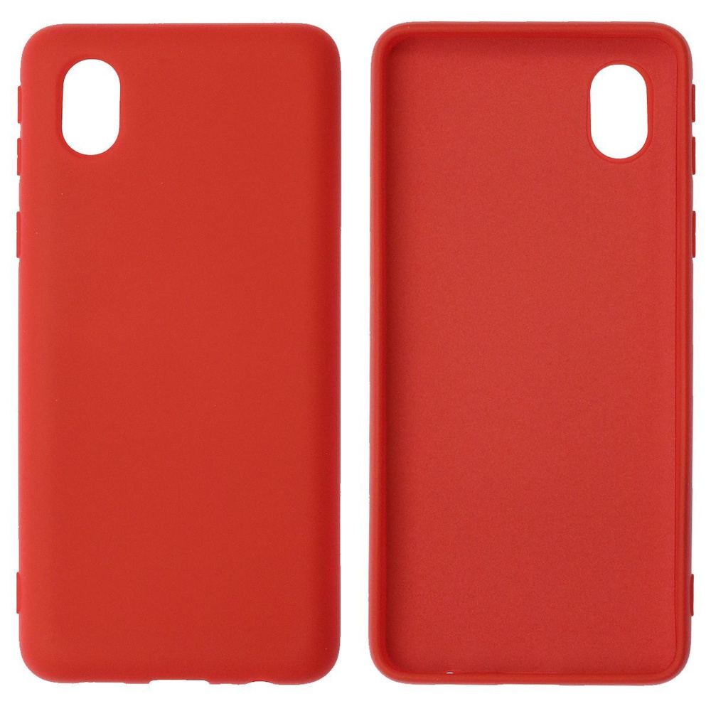 Чехол силиконовый гладкий Soft Touch Samsung A01 Core, бордовый