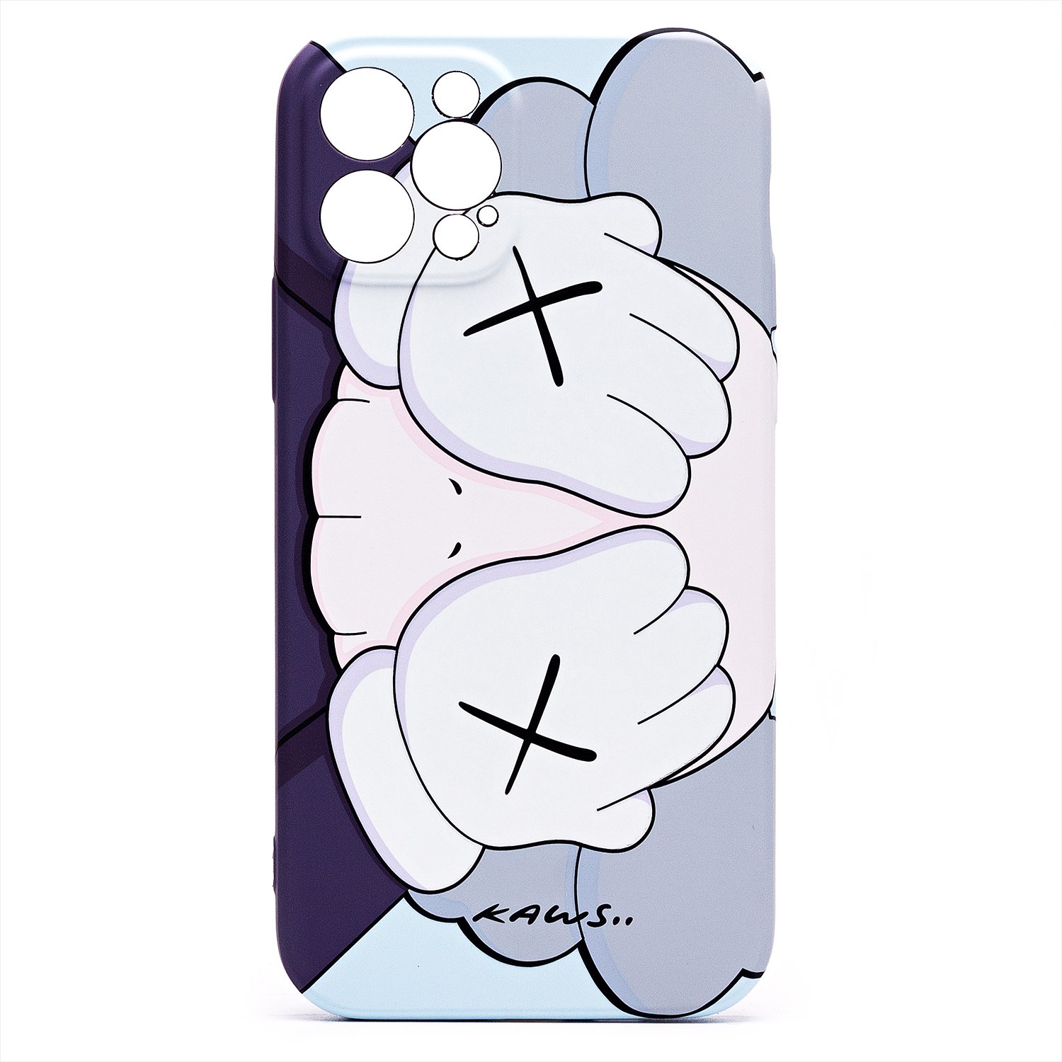 Чехол LUXO Creative iPhone 14 Pro, (рисунок 087, Kaws) серый
