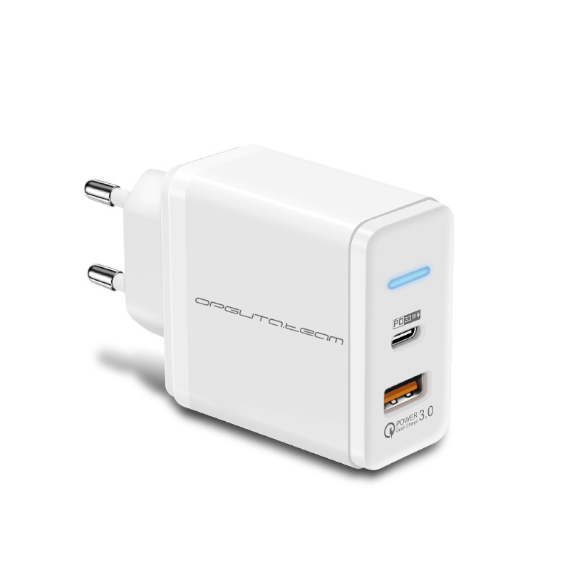 Сетевой USB адаптер Орбита OT-APU61 PD35W + QC 3.0 (3000mAh), белый