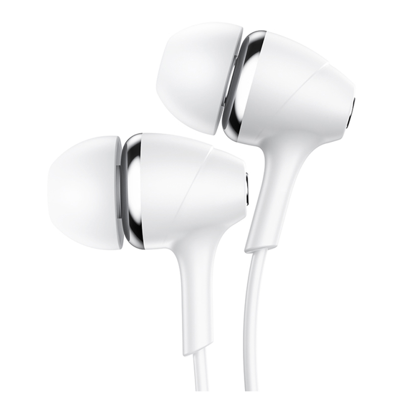 Наушники HOCO M76 Maya universal earphones with mic., белые