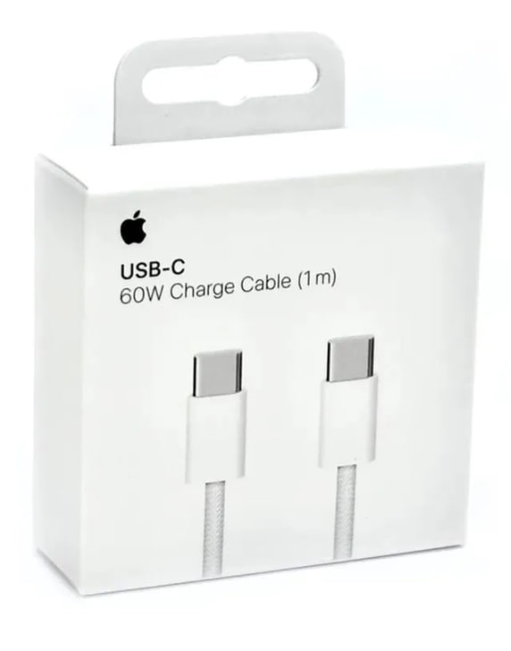 USB-C кабель Type-C to Type-C 60W (MW493ZM/A) orig 100% (100см), нейлон, в коробке, белый