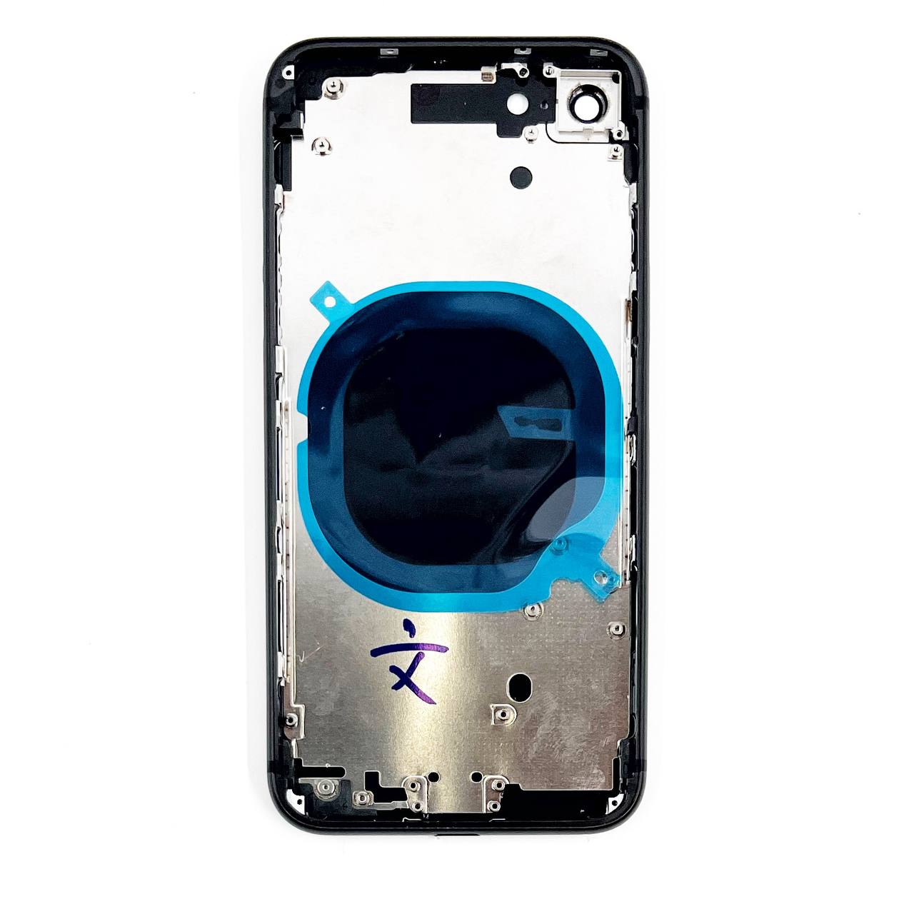 Задняя крышка/ Корпус iPhone SE 2020 в сборе с рамкой, черный (CE)