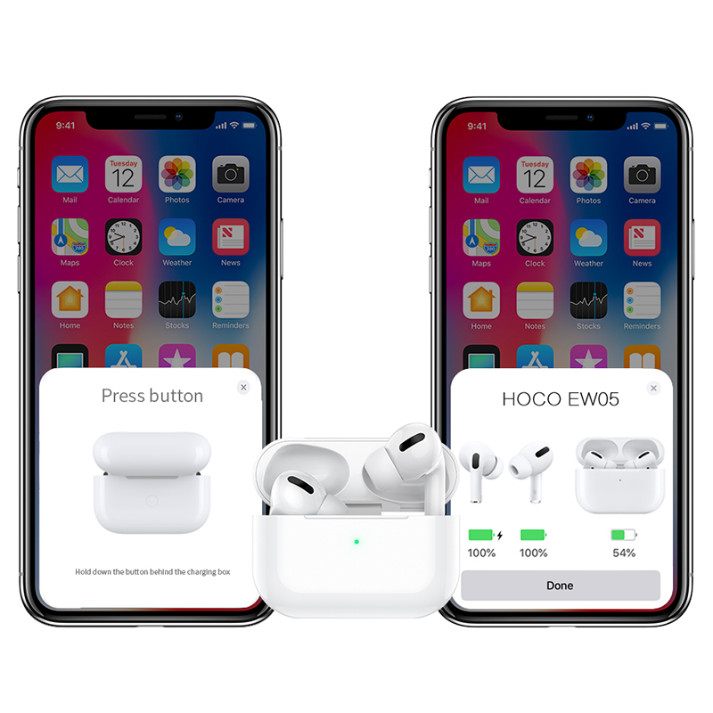 Беспроводные наушники HOCO EW05 Plus Bluetooth с шумоподавлением Original series Wireless, белые