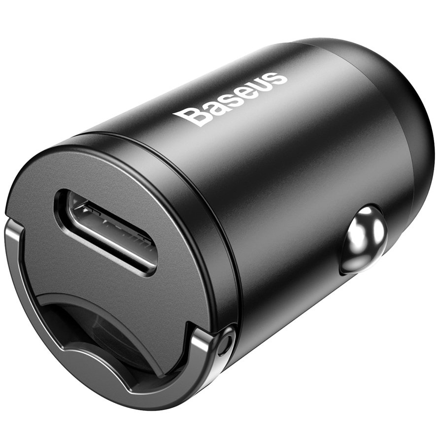 Автомобильный адаптер BASEUS Tiny Star Mini (USB-C, 5A, 30W), серый