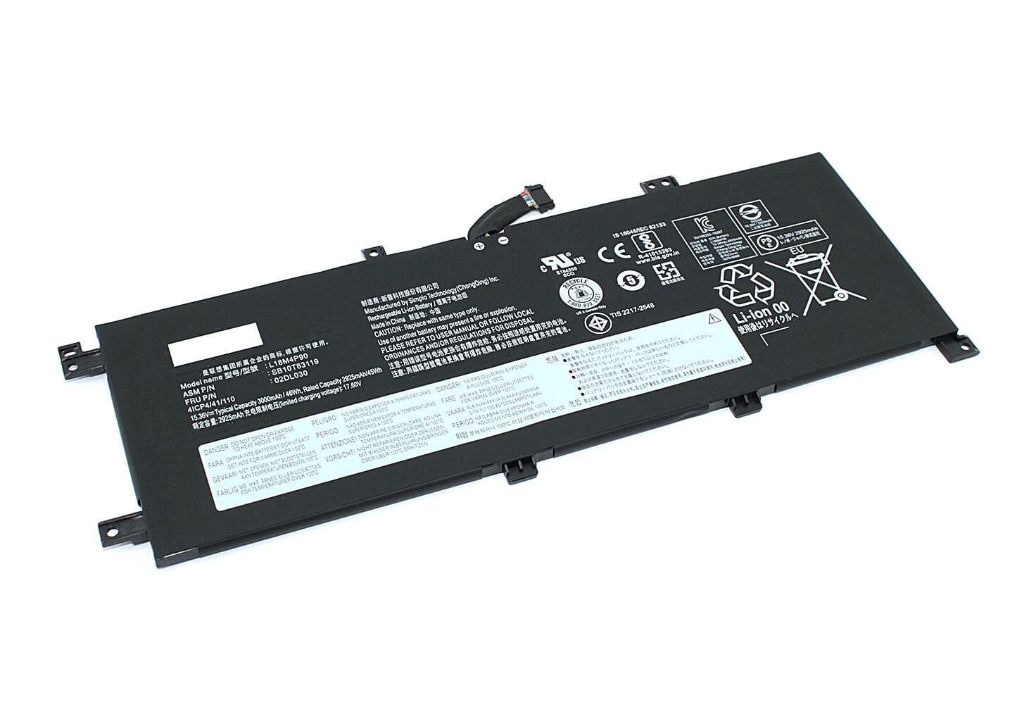 АКБ для ноутбука Lenovo ThinkPad T590 (L18S3P71) 11,52V 4385mAh (Org)