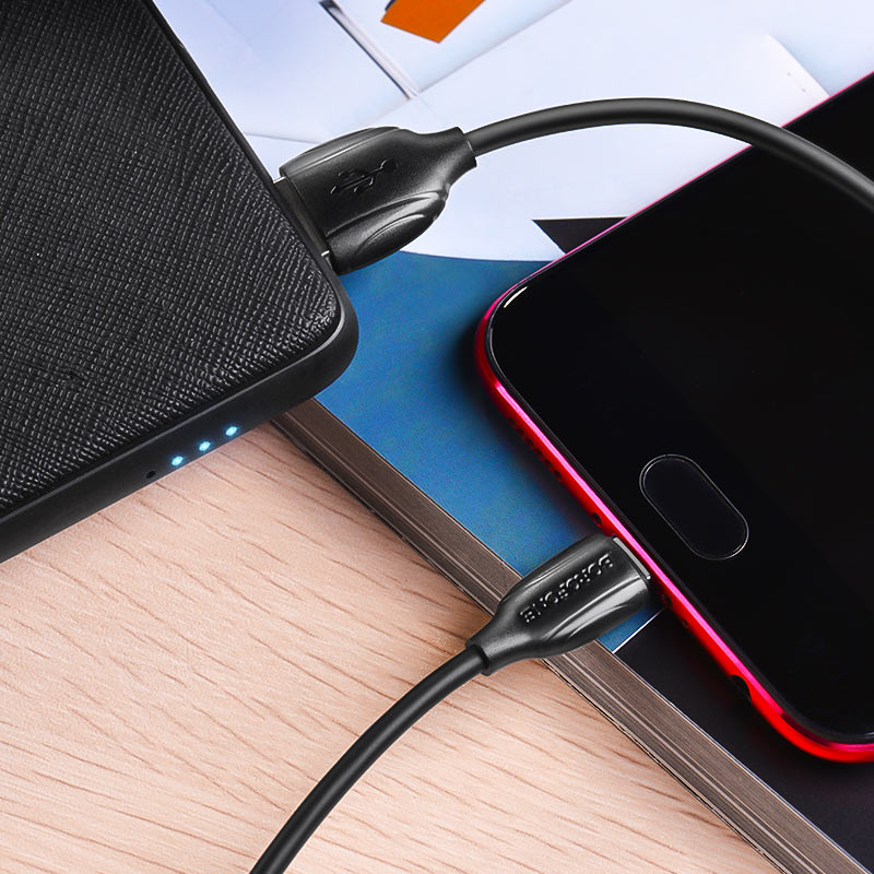USB кабель micro USB BOROFONE BX19 Benefit (100см), черный