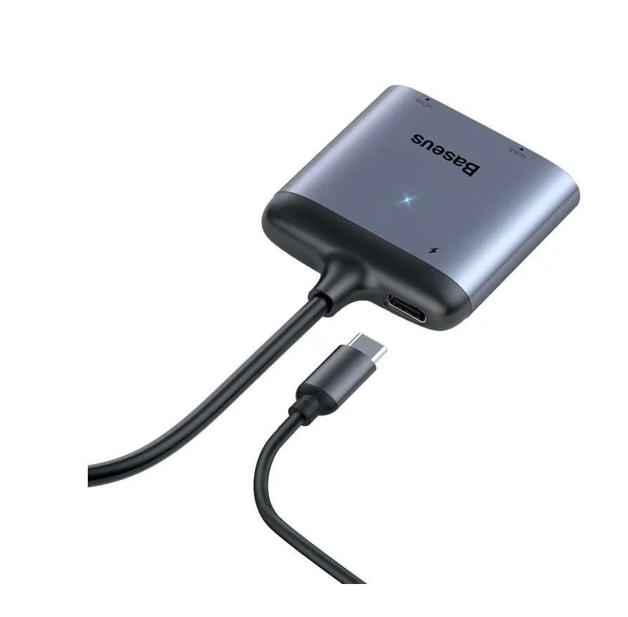 USB-концентратор Baseus Enjoyment Series (Type-C intelligent HD) (Серый)