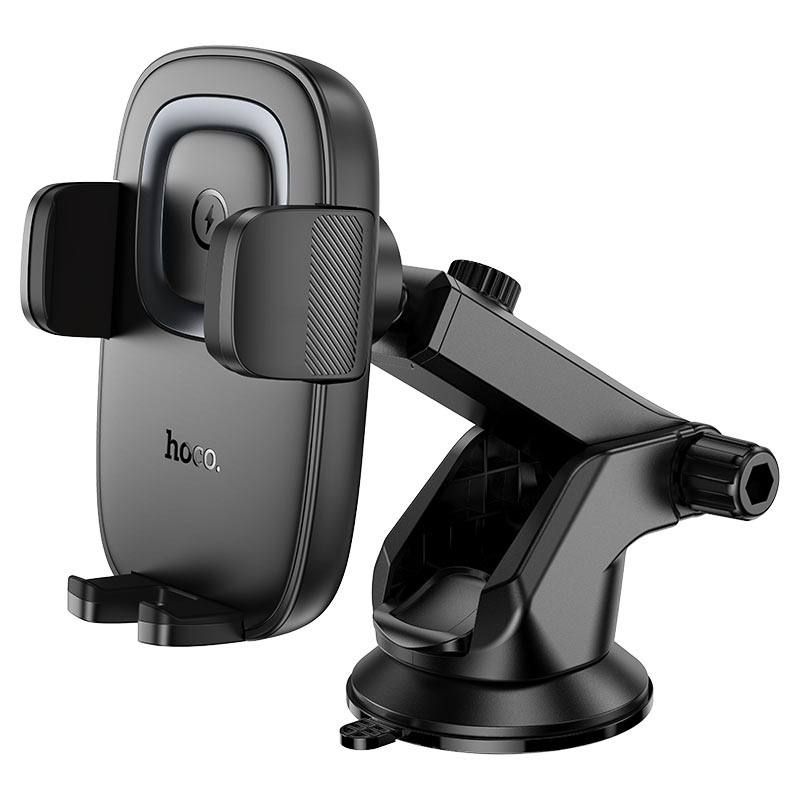 Держатель автомобильный с беспроводной зарядкой HOCO HW32 Crown, на приборную панель, черный