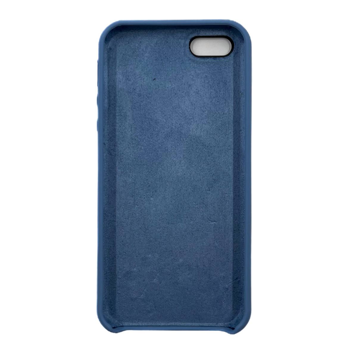 Чехол силиконовый гладкий Soft Touch iPhone 5/ 5S/ SE, серо-синий №38