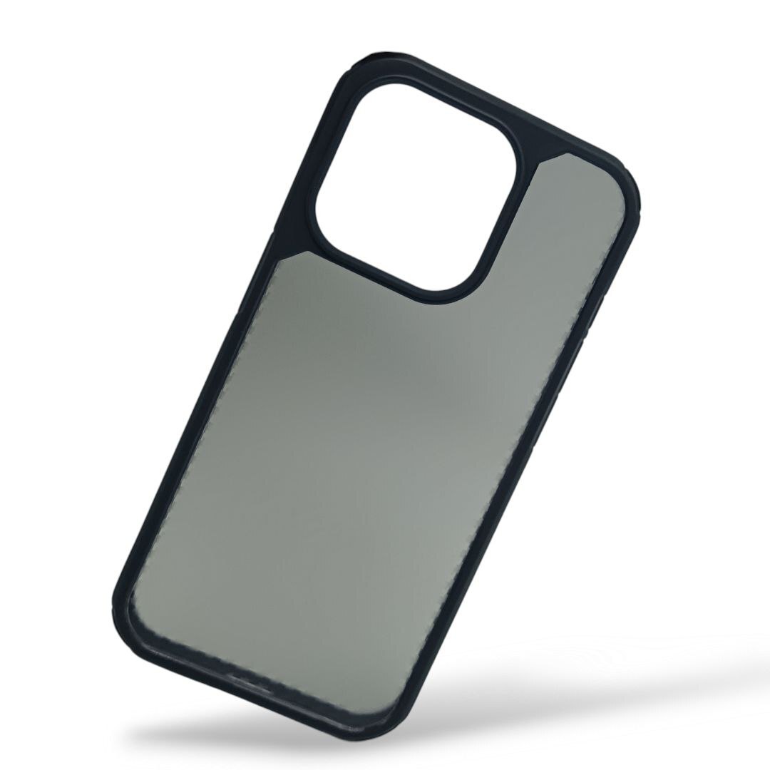 Чехол Berlia под карбон матовый iPhone 14 Pro, серый