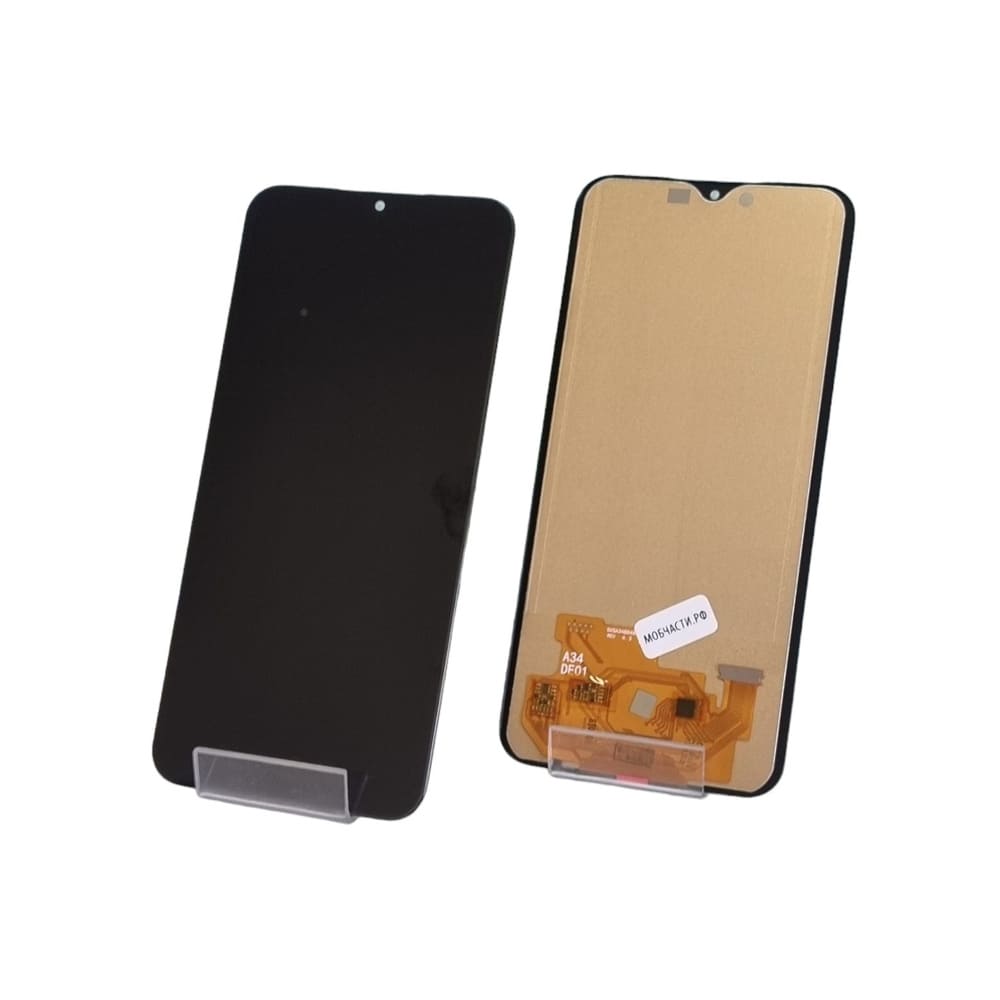 Дисплей Samsung A346F GALAXY A34 5G в сборе с тачскрином и рамкой, Черный (OR100%)