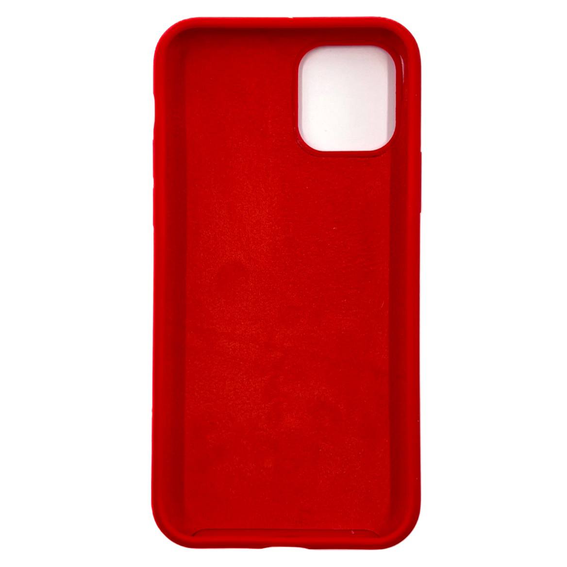 Чехол силиконовый гладкий Soft Touch iPhone 11 Pro, ярко-красный (логотип "Сердце")