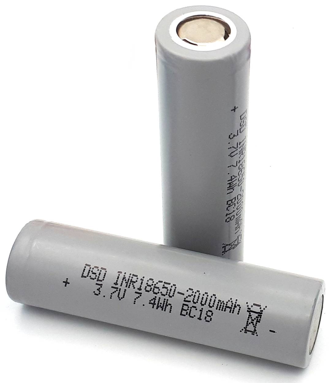 Аккумулятор 18650 (2000mAh, 0.5С / 5С, 20мОм, 500 циклов) Grey