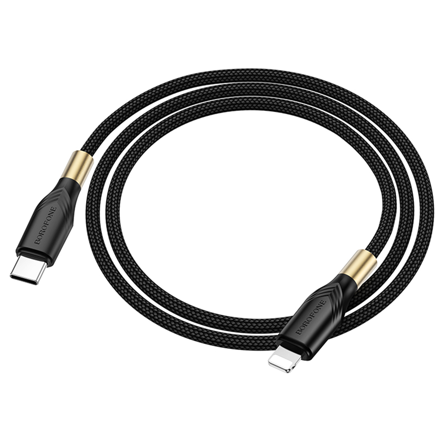 USB-C кабель BOROFONE BX92 Advantage PD20W Type-C to Lightning (100см. 3A), черный