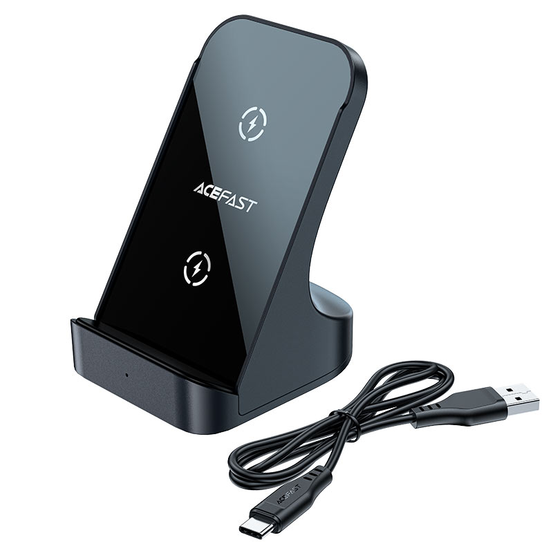 Беспроводное зарядное устройство ACEFAST E14 Fast Wireless Charger Desktop Holder, серый
