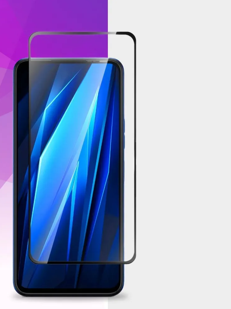 Защитное стекло Full Screen Brera 2,5D Tecno Pova 6 4G, черное (упак.)