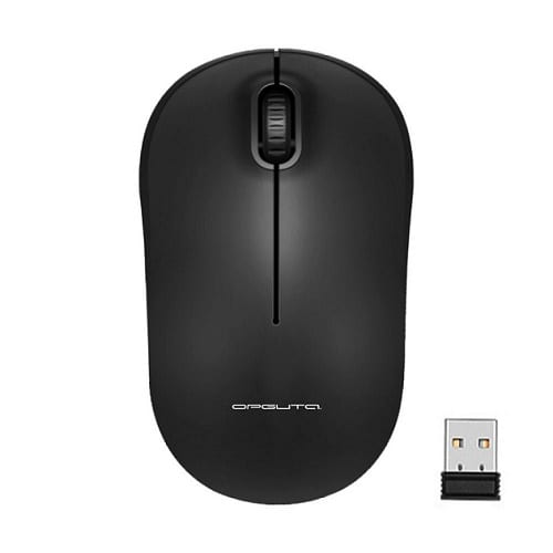 Мышь компьютерная беспроводная OT-PCM69, (USB, 2.4ГГц, 1АА, 10м), черная