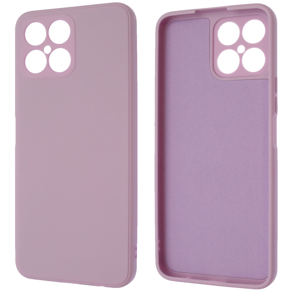 Чехол силиконовый гладкий Soft Touch Huawei Honor X8, сиреневый